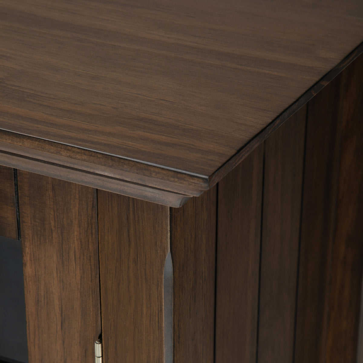 Bedford 39 Inch Wide Solid Wood Medium Storage Cabinet in Rustic
