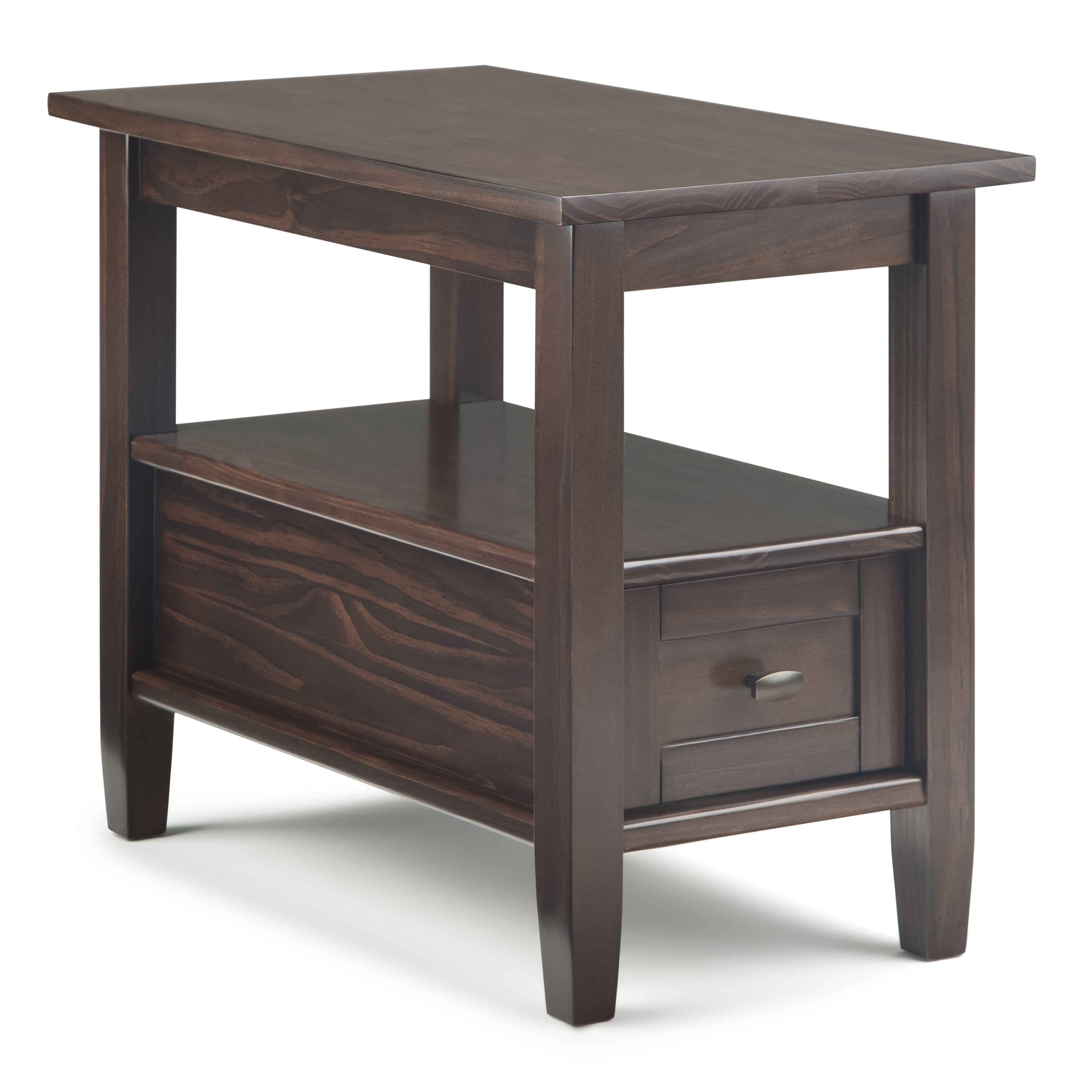 Warm Shaker Solid Wood Transitional Narrow Side Table