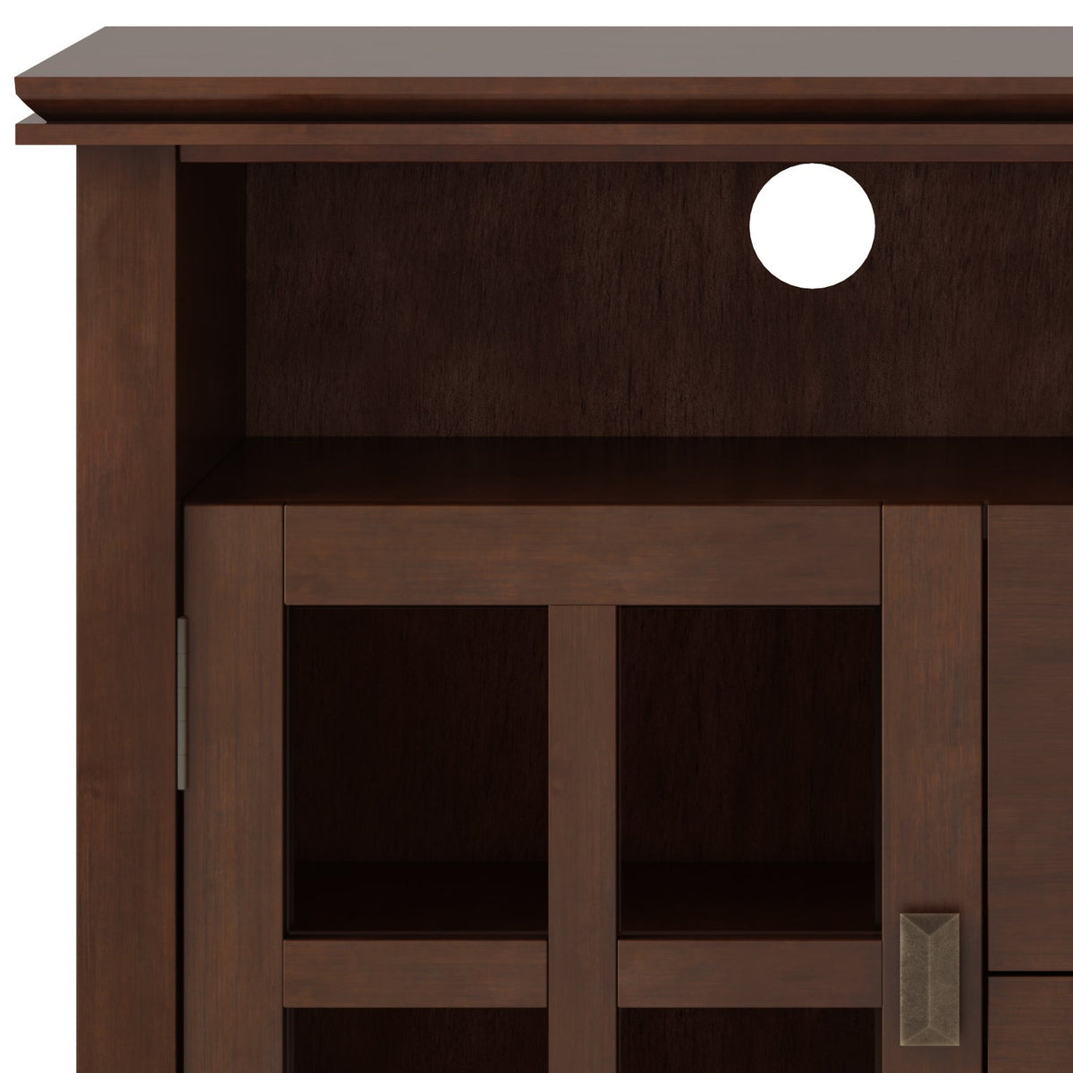 Artisan 48 Inch Wide Solid Wood TV Stand in Russet