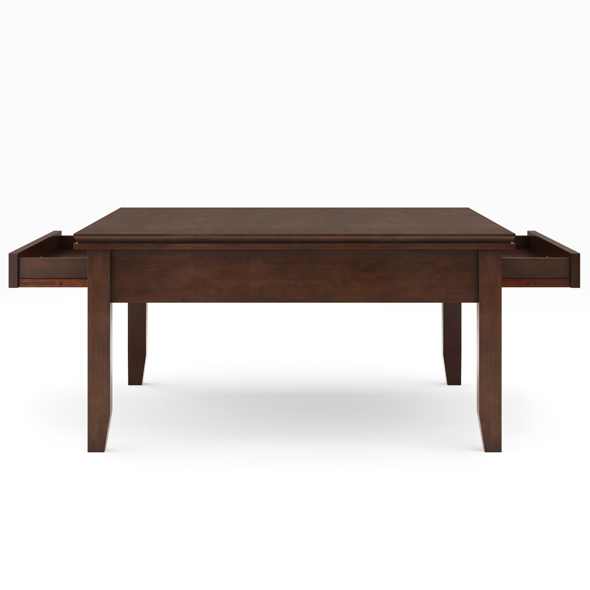 Artisan 36 Inch Wide Solid Wood Square Coffee Table in Russet