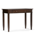 Carlton 42 Inch Wide Solid Wood Home Office Desk in Brunette