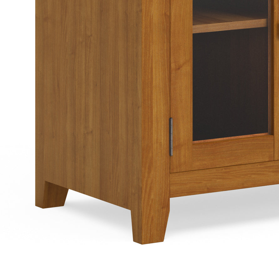 Cosmopolitan 72 Inch Wide Solid Wood TV Stand in Light Golden