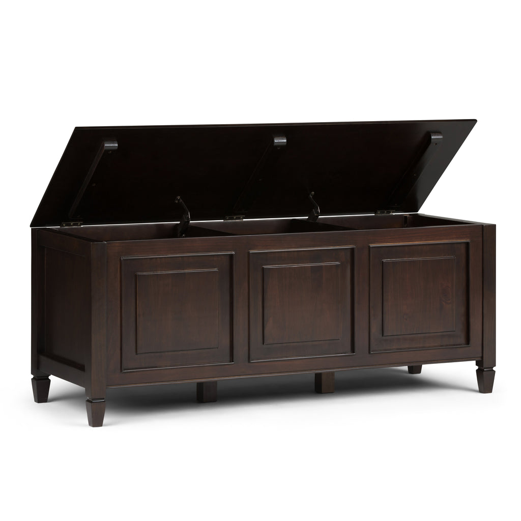 Connaught 51 Inch Wide Solid Wood Storage Bench Trunk
