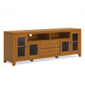 Cosmopolitan 72 Inch Wide Solid Wood TV Stand in Light Golden