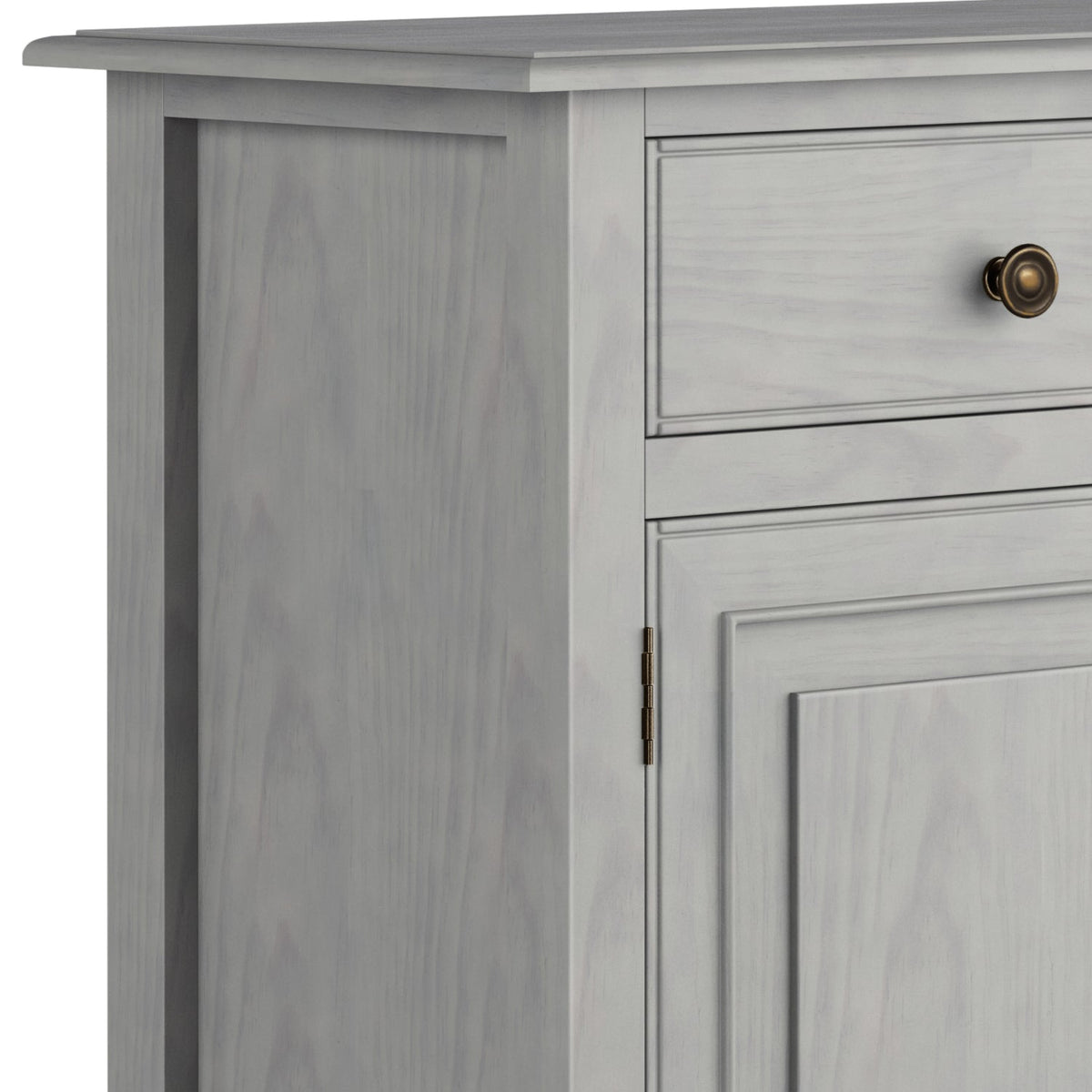 Connaught Solid Wood Entryway Storage Cabinet in Fog