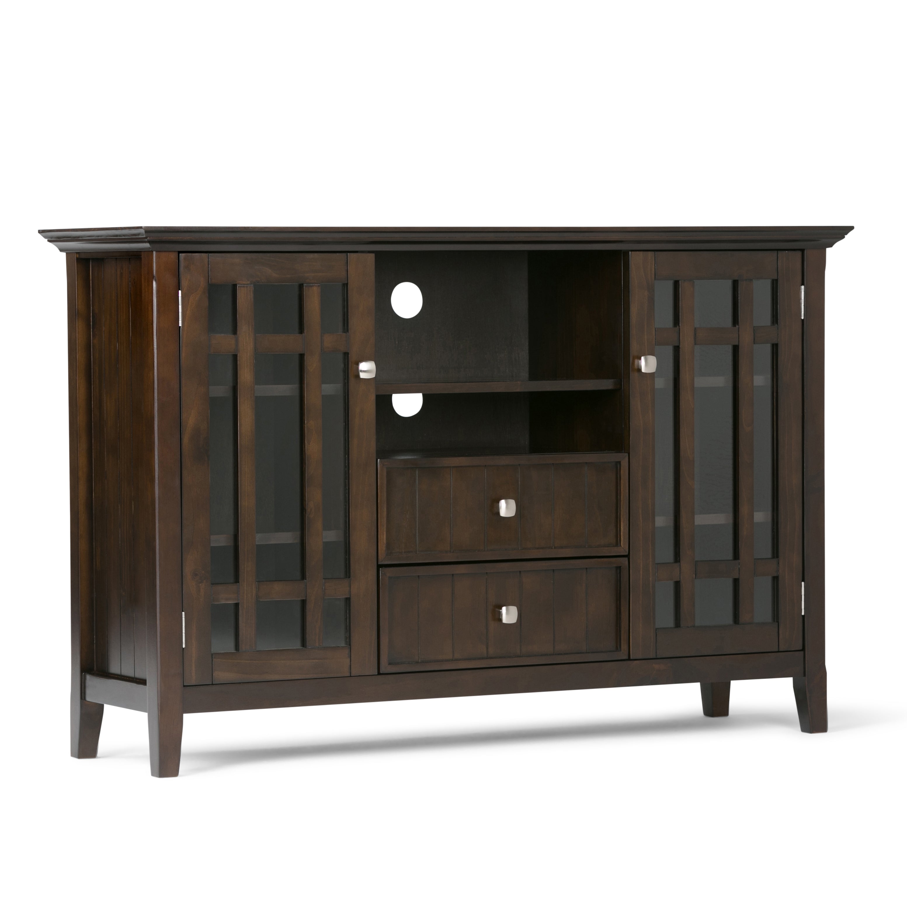 Bedford 53 Inch Wide Solid Wood Tall TV Stand in Tobacco
