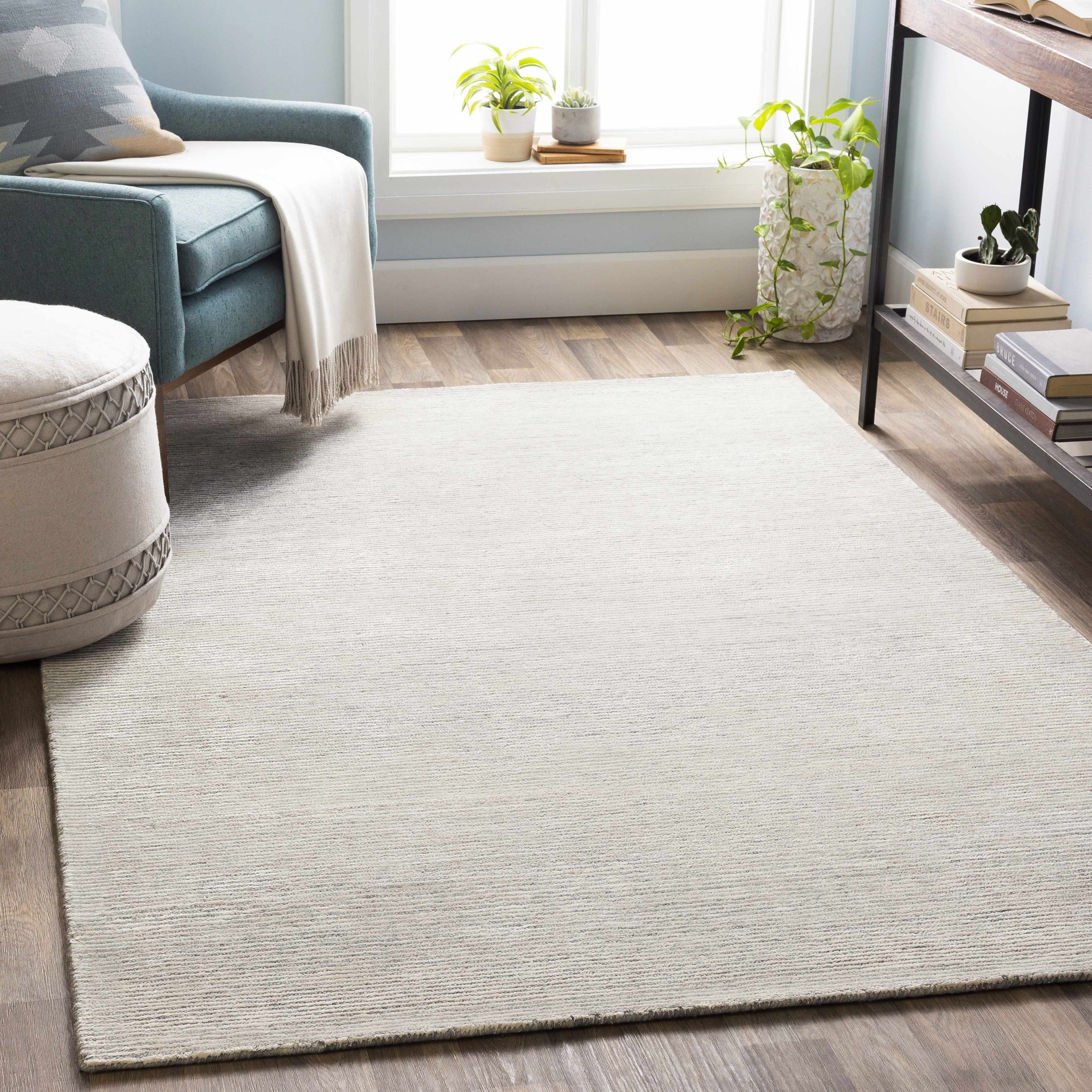 Orcas Hand Tufted Wool-Blend Rug - Aqua