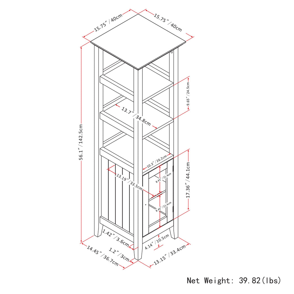 Acadian Bath Storage Tower - Pure
