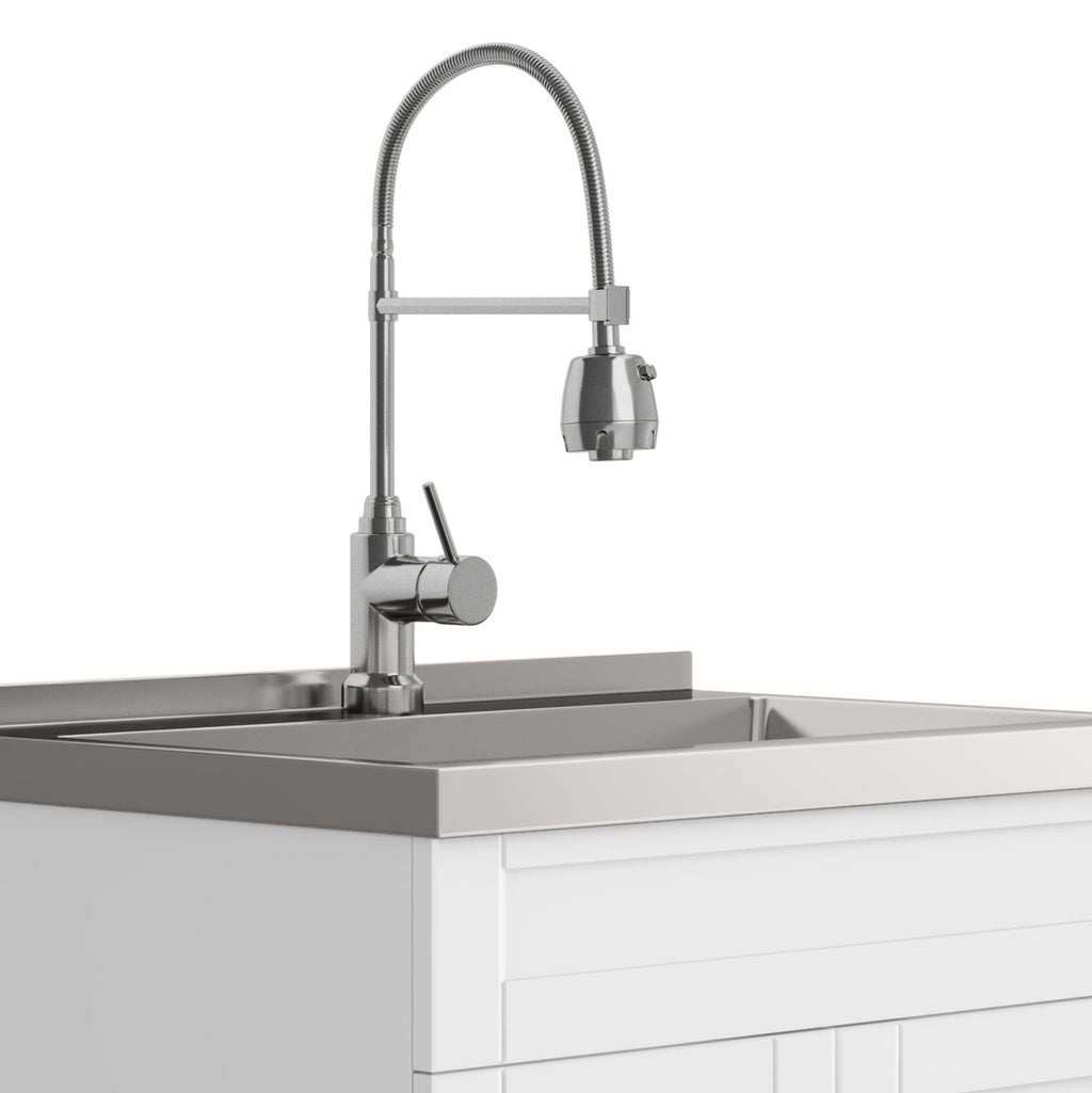 Hennessy Deluxe 28" Laundry Cabinet with Faucet and Stainless Steel Sink