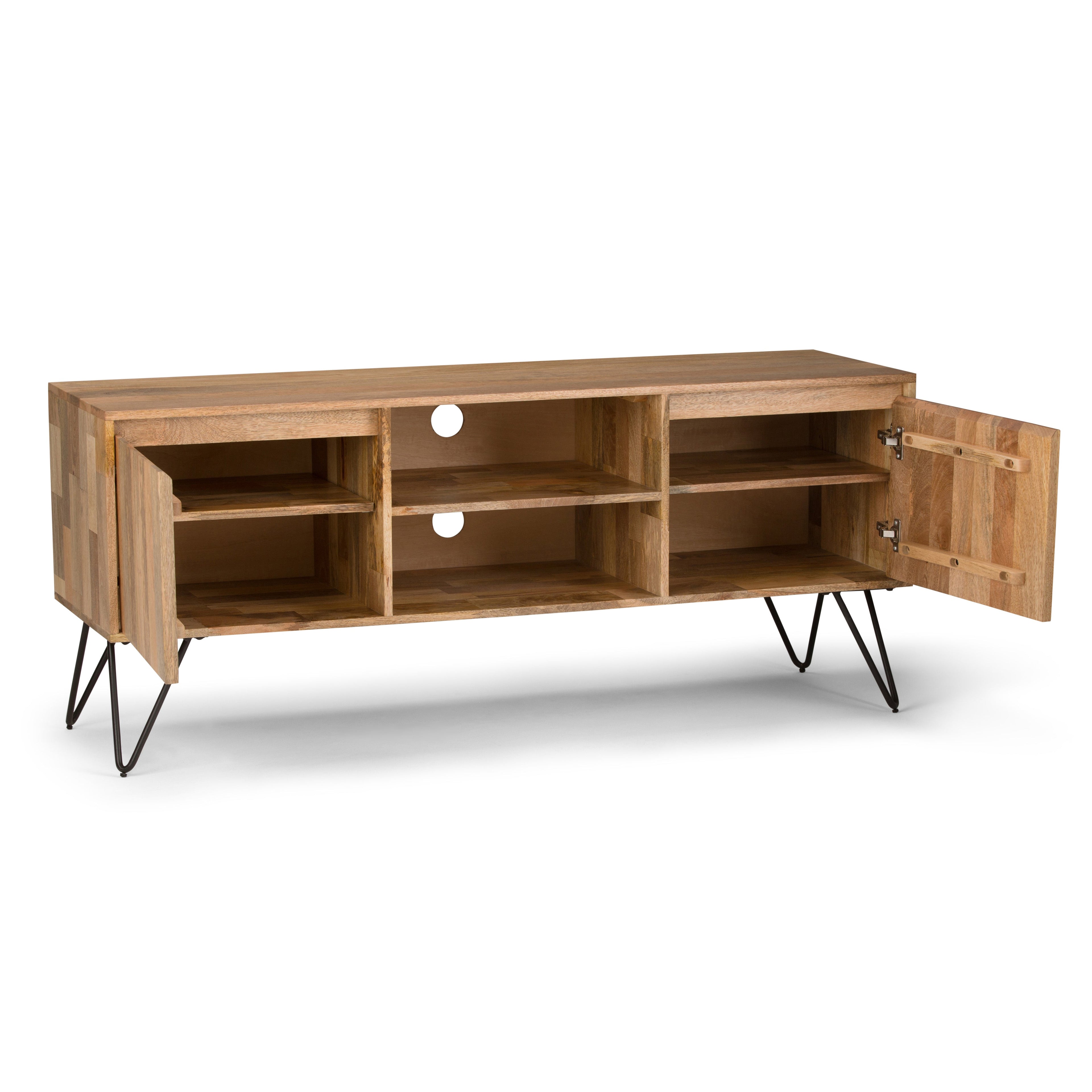 Hunter 60 Inch Wide Solid Mango Wood TV Stand