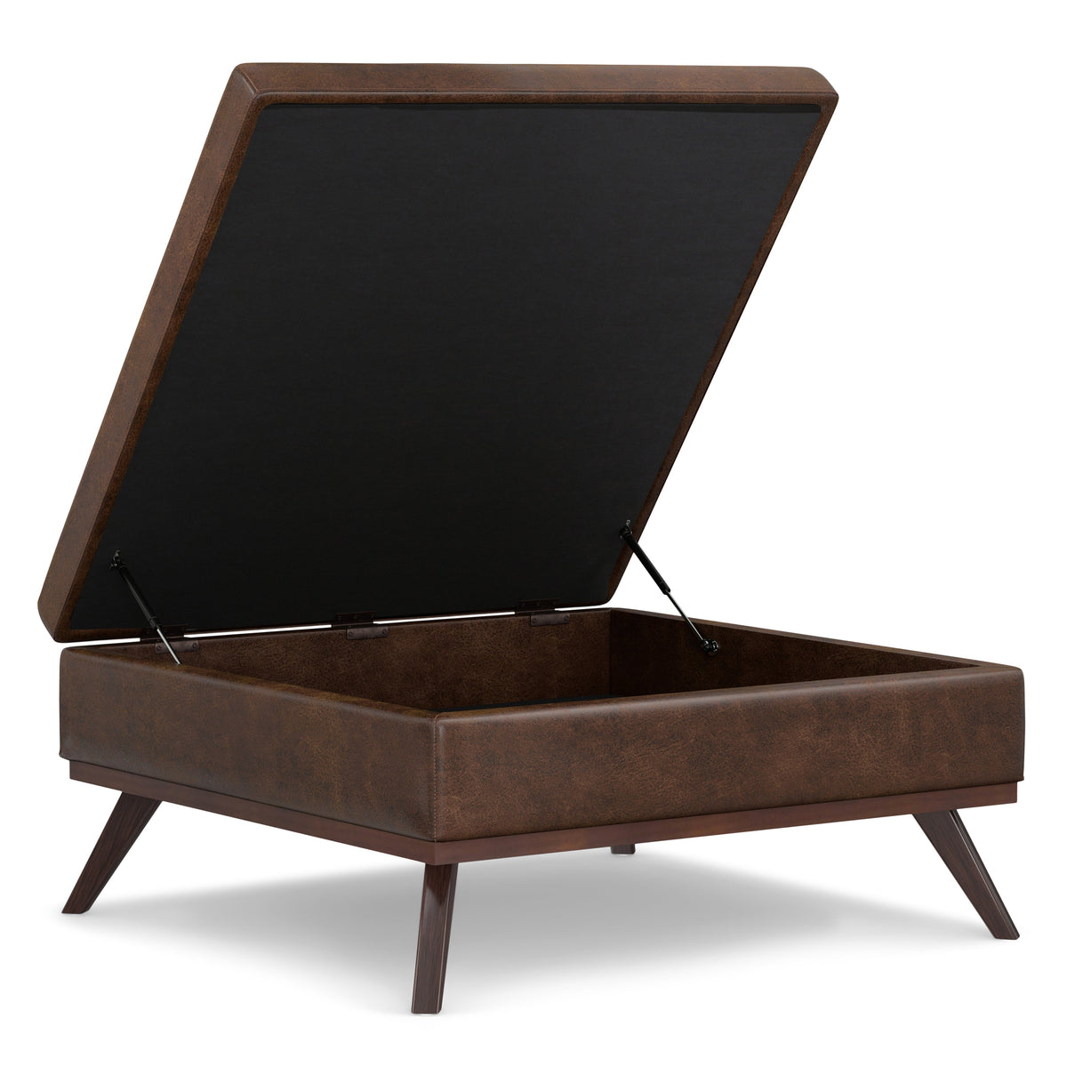 Owen 40 Inch Wide XL Square Coffee Table Storage Ottoman