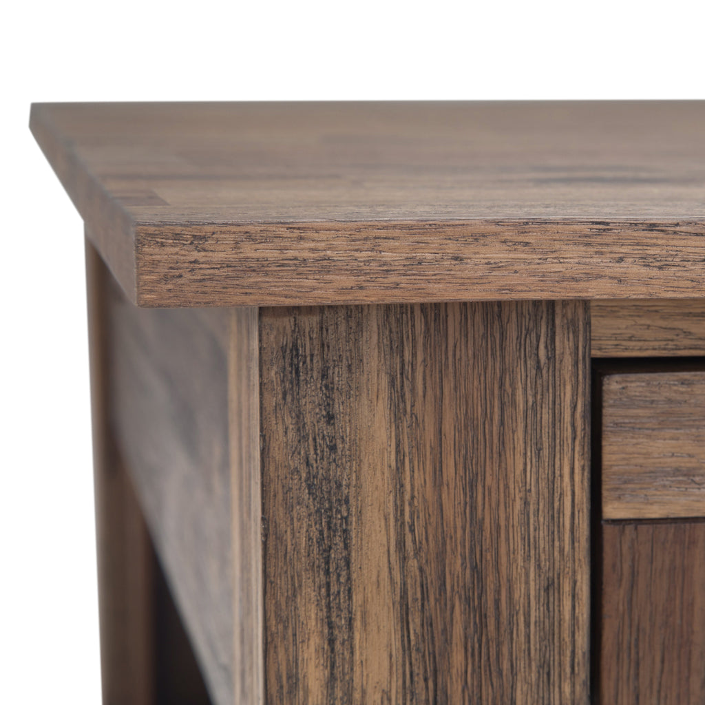 Monroe 38 Inch Wide Solid Acacia Wood Square Coffee Table in Rustic