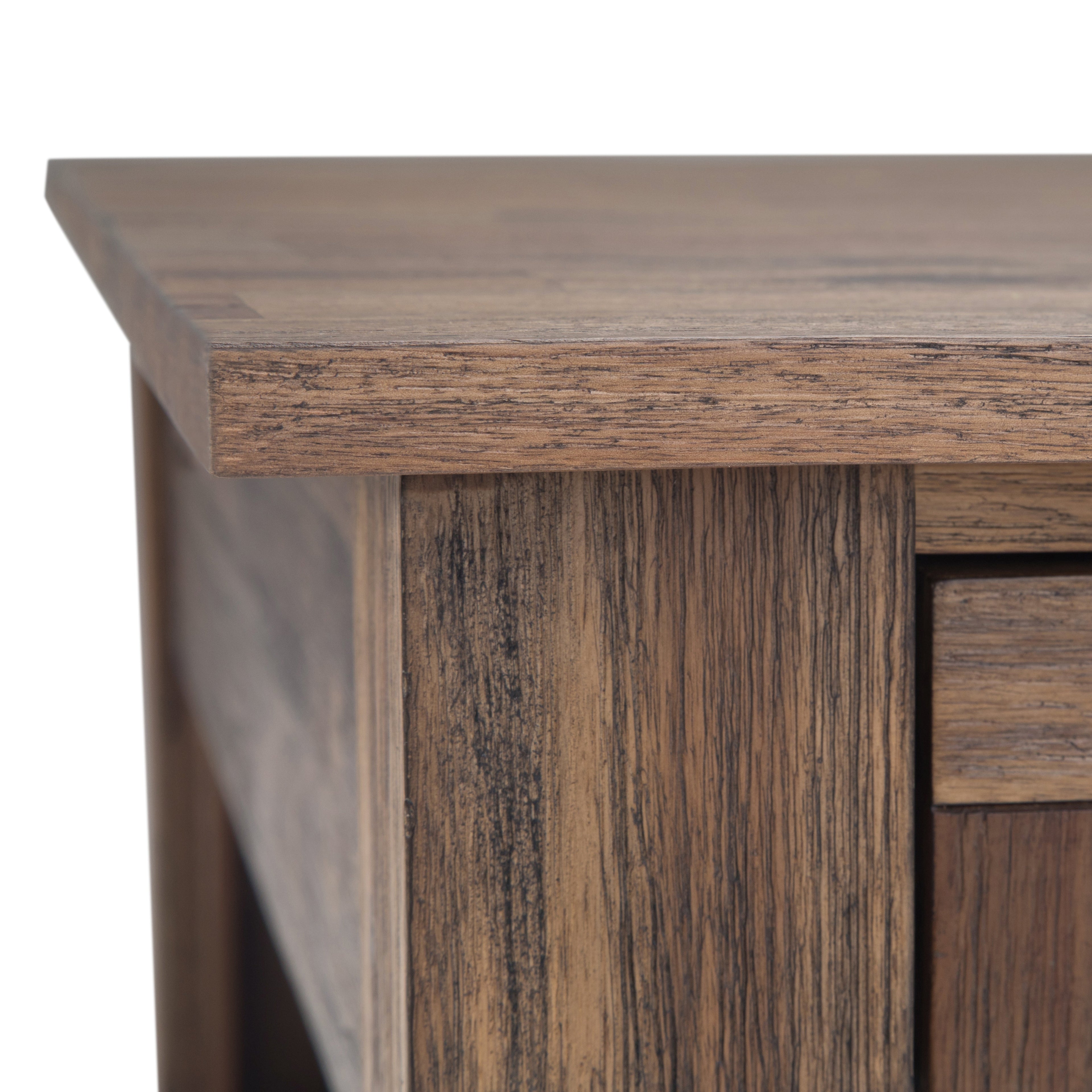 Monroe 38 Inch Wide Solid Acacia Wood Square Coffee Table in Rustic