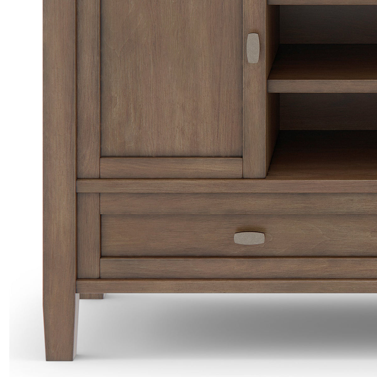 Warm Shaker 47 Inch Wide Solid Wood TV Stand in Rustic