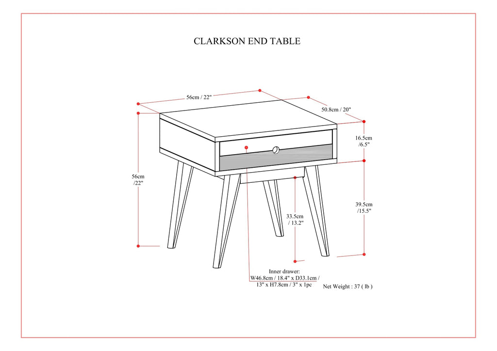 Clarkson - End Table - Rustic