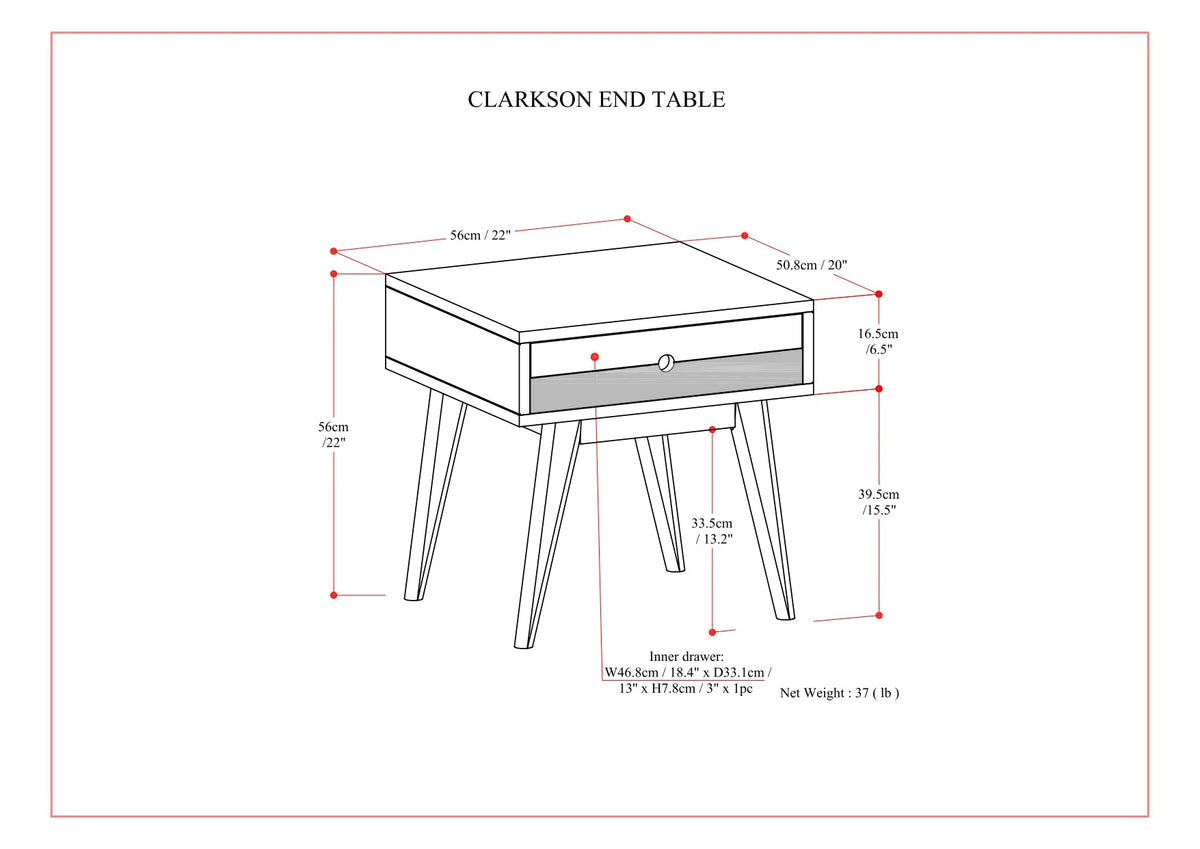 Clarkson - End Table - Rustic