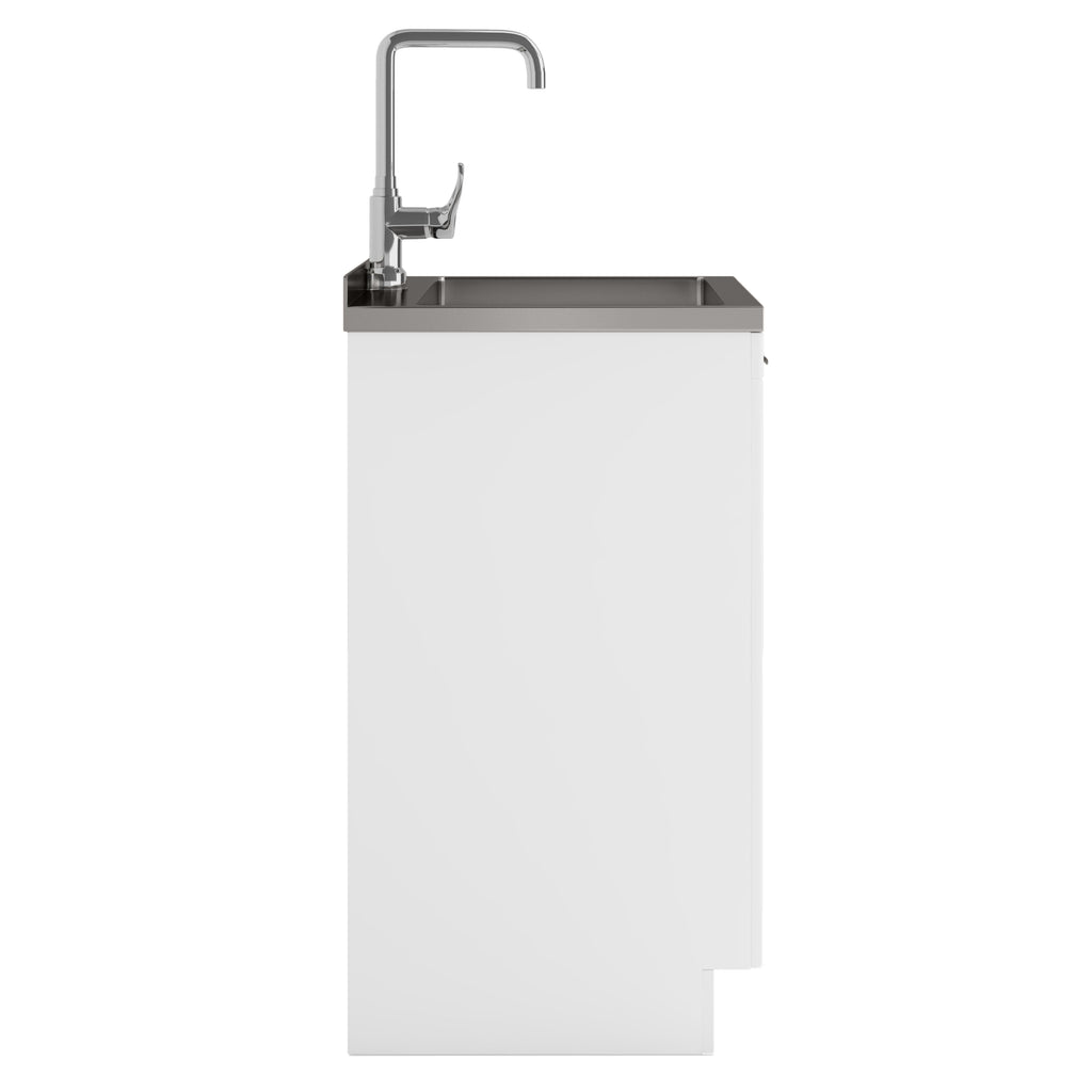 Murphy 24" Laundry Cabinet with Faucet and Stainless Steel Sink