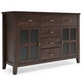 Artisan Solid Wood Sideboard Buffet in Dark Chestnut