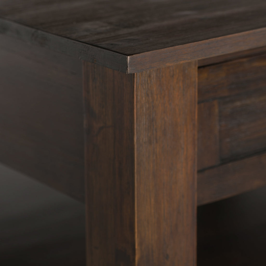 Monroe 38 Inch Wide Solid Acacia Wood Square Coffee Table