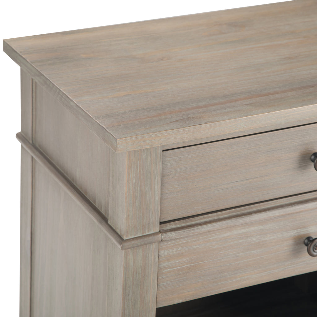 Carlton 24 Inch Wide Solid Wood Bedside Table in Distressed