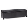 Avalon 54 Inch Wide Extra Large Storage Ottoman Bench in Tanners