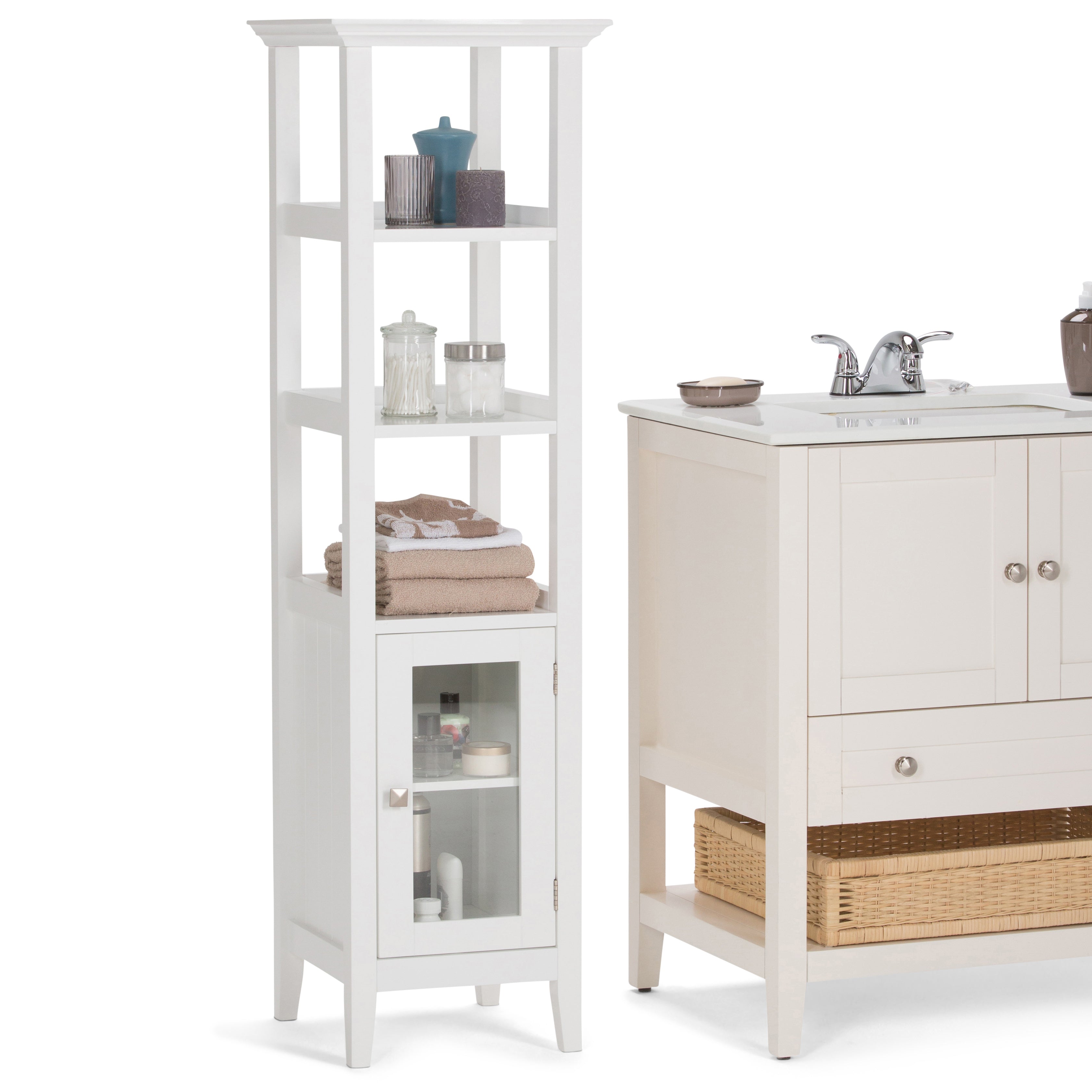Acadian Bath Storage Tower - Pure