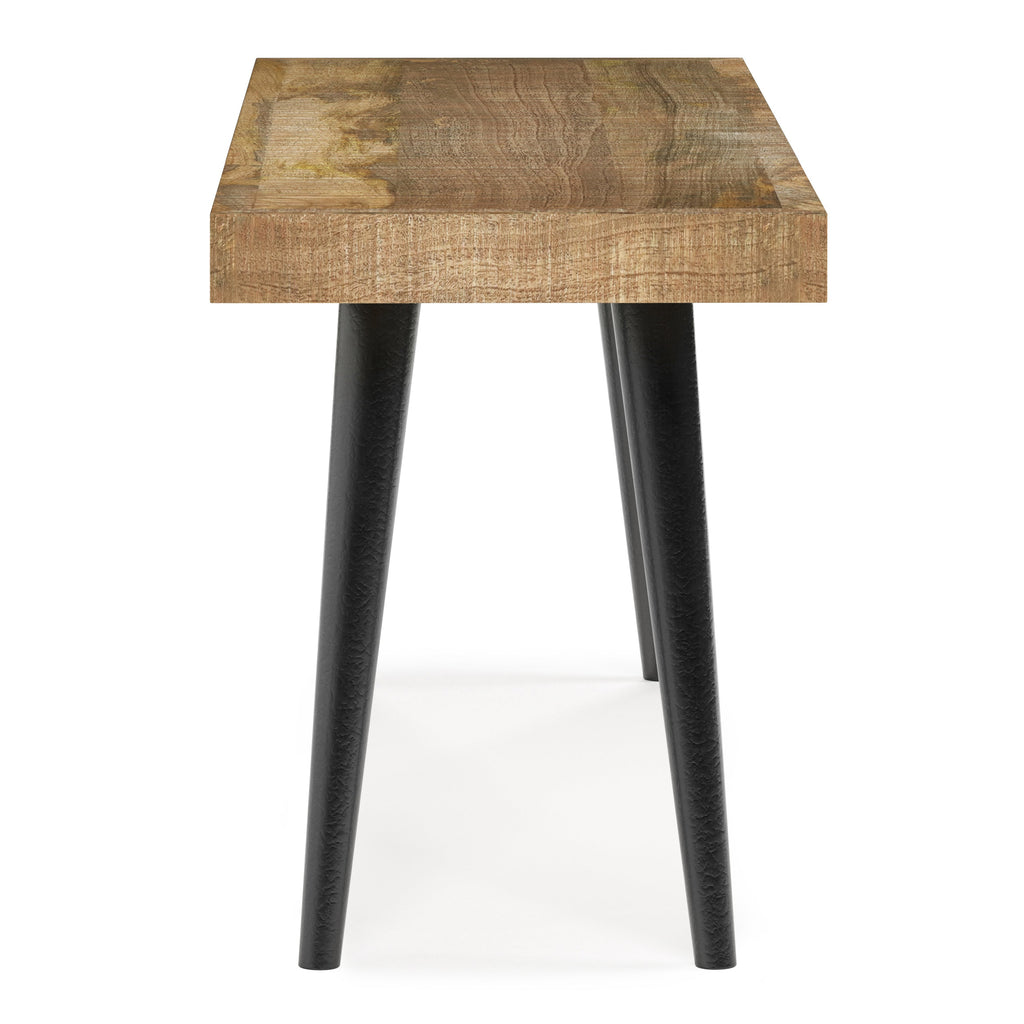 Durham 43 Inch Wide Solid Mango Wood Bench in Distressed