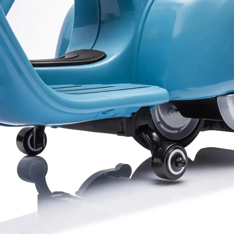 Electric 12V Kids Ride-On Scooter with LED Lights, MP3, USB, and Bluetooth Connectivity