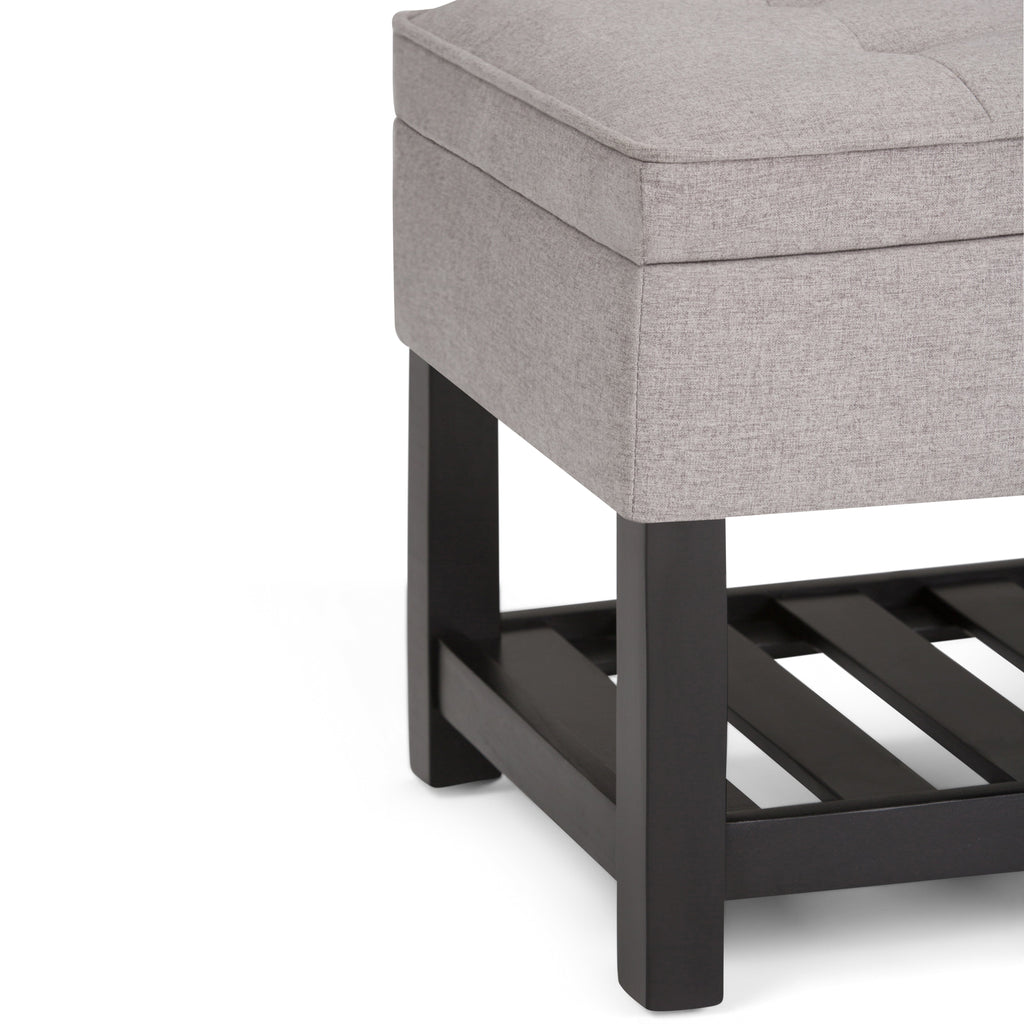 Cosmopolitan Storage Ottoman Bench with Open Bottom - Cloud