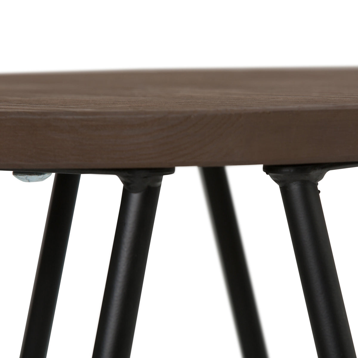 Simeon - 24" Metal Counter Height Stool with Wood Seat - Cocoa