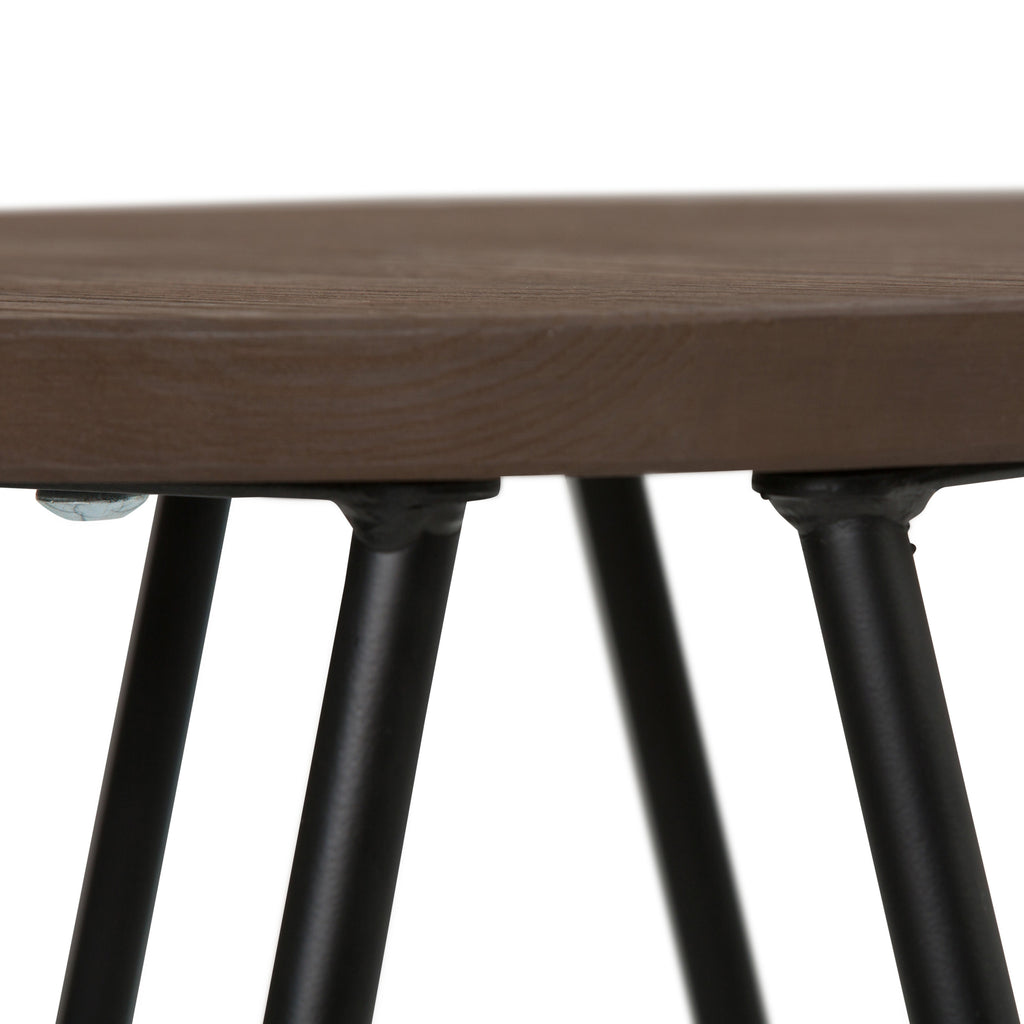 Simeon - 26" Metal Counter Height Stool with Wood Seat (Set of 2) - Cocoa