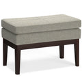 Carlson Small Ottoman Bench in Greige