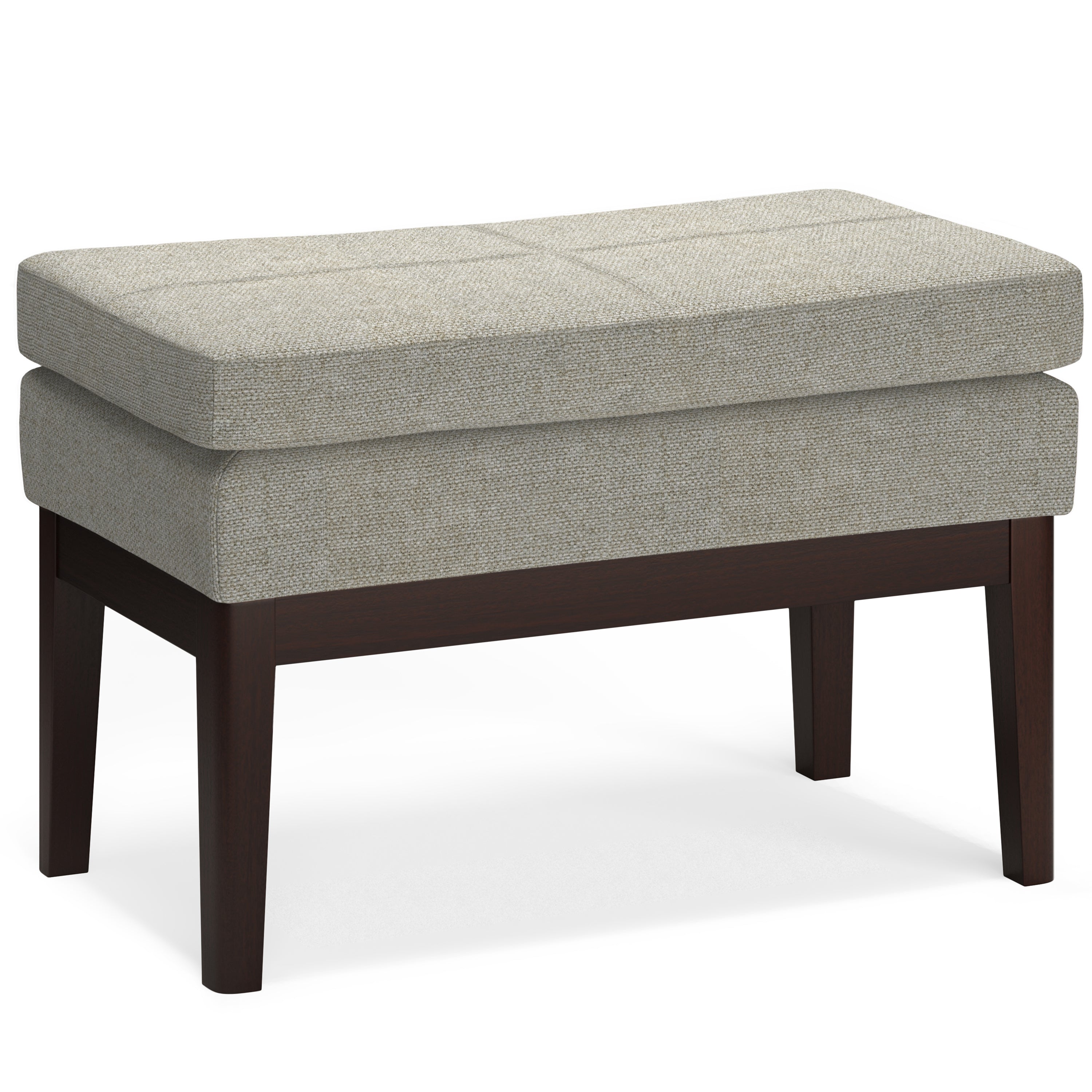 Carlson Small Ottoman Bench in Greige