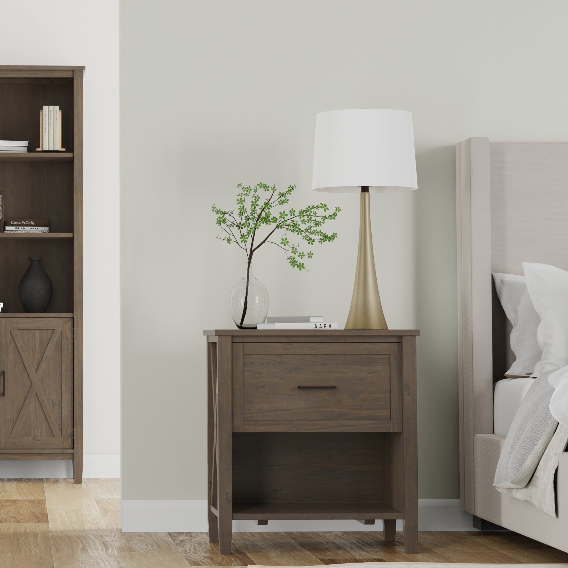 Ela Bedside Table - Smoky