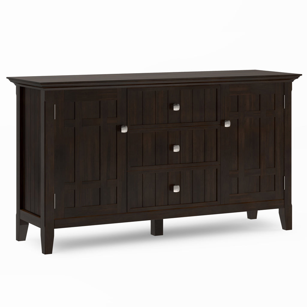 Bedford 54 Inch Wide Solid Wood Sideboard Buffet in Dark Tobacco