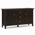 Bedford 54 Inch Wide Solid Wood Sideboard Buffet in Dark Tobacco