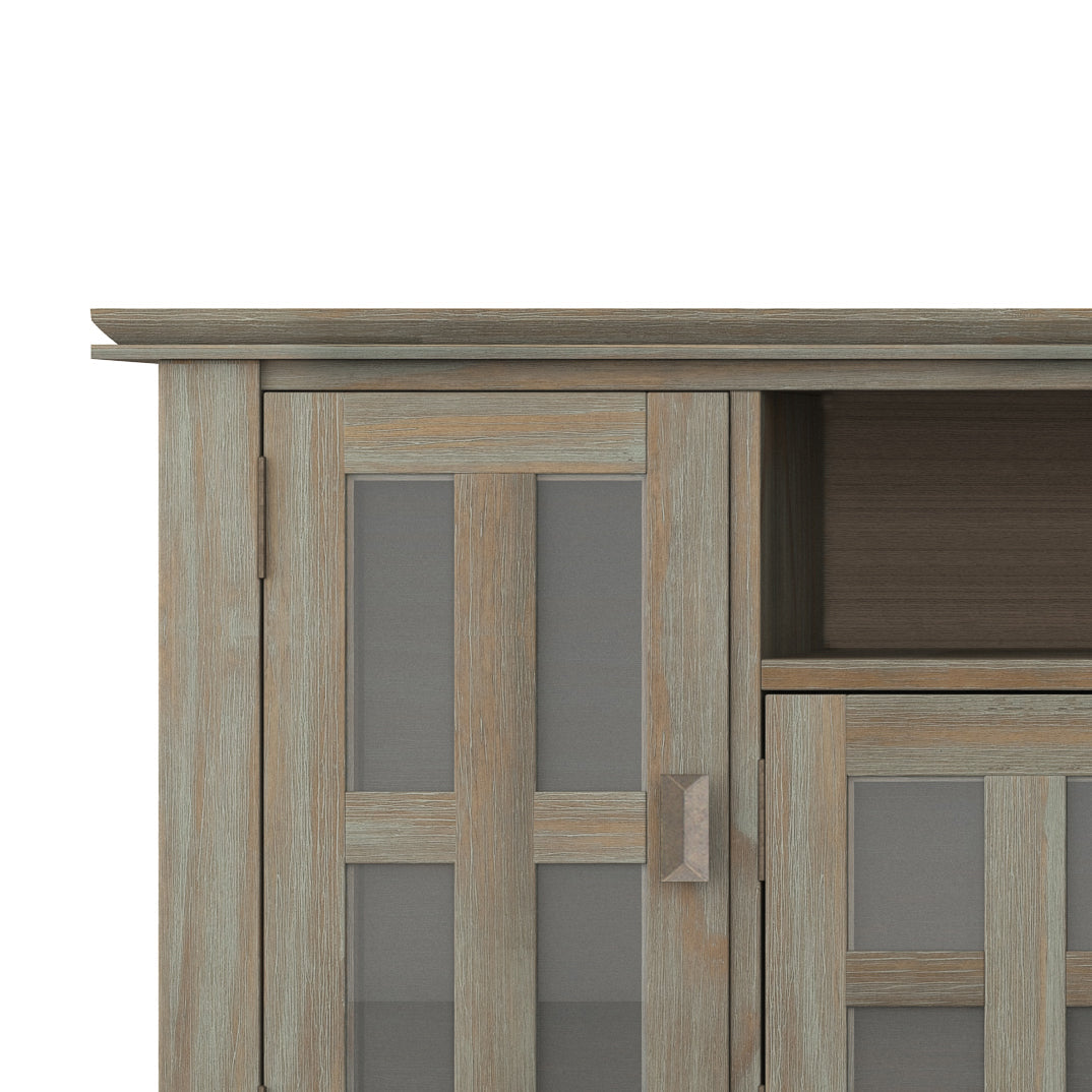 Artisan 72 Inch Wide Solid Wood TV Stand in Distressed