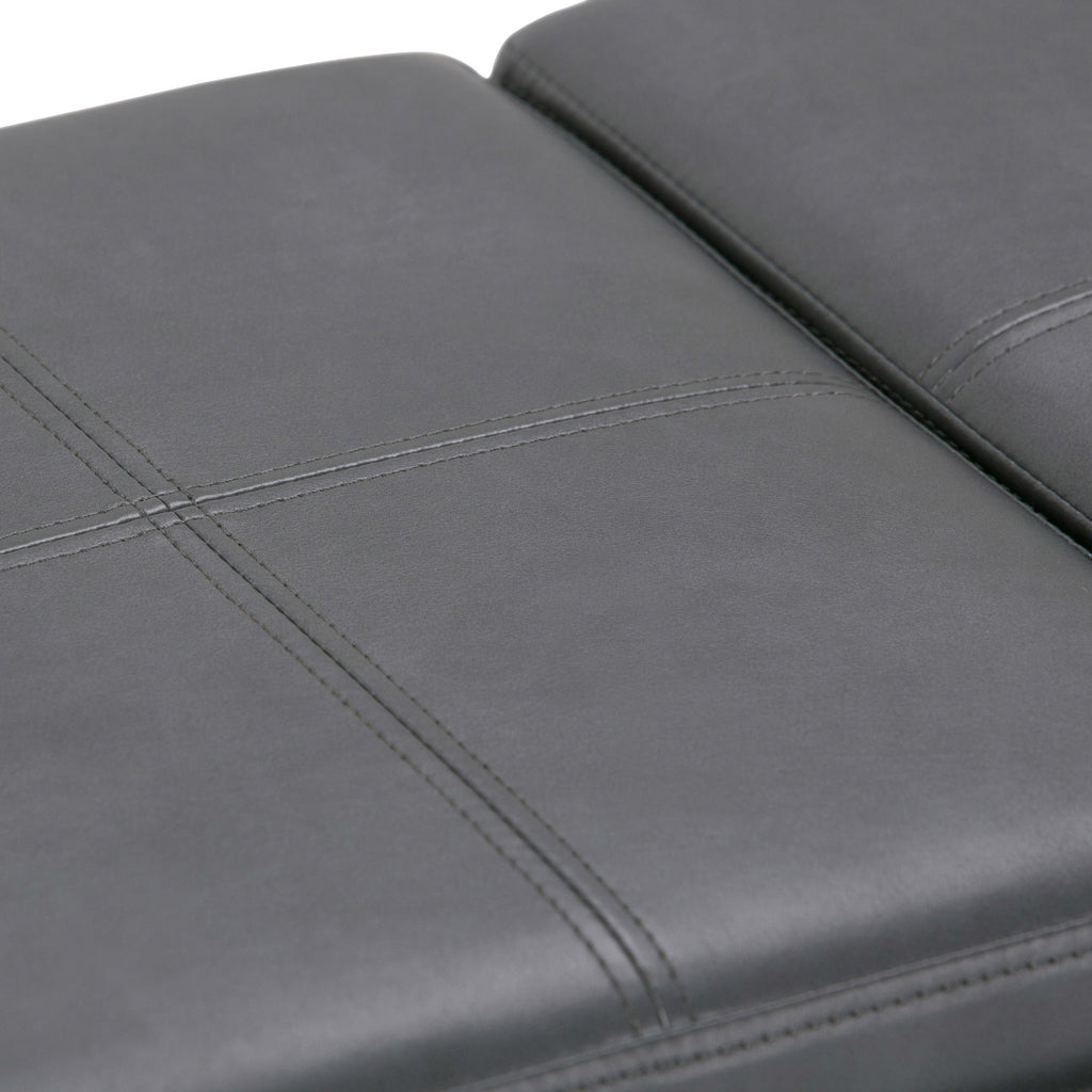 Avalon 42 Inch Wide Storage Ottoman in Stone