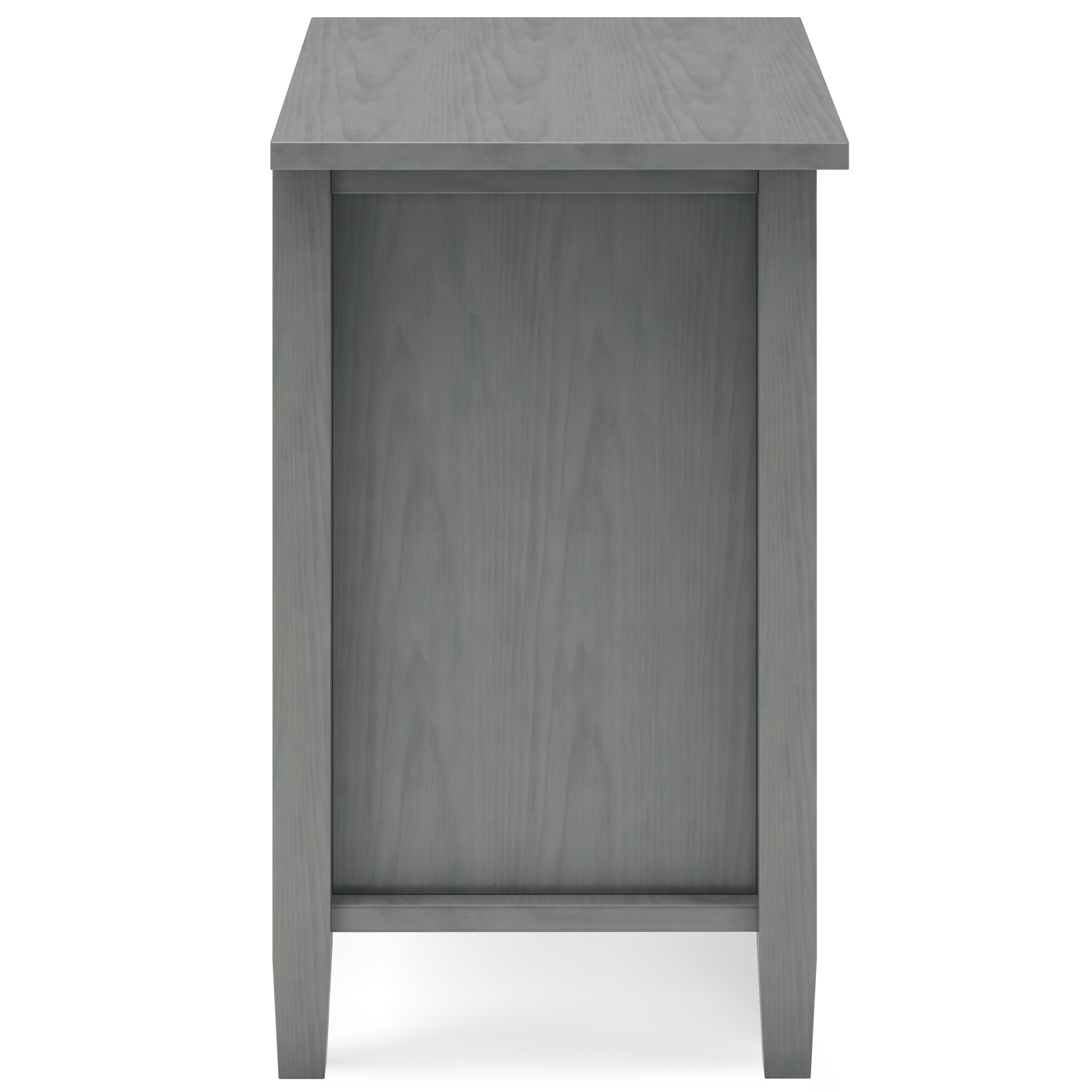 Warm Shaker Solid Wood Nightstand in Fog