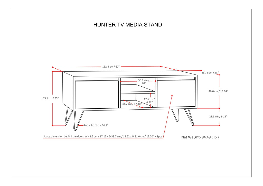 Hunter - TV Media Stand