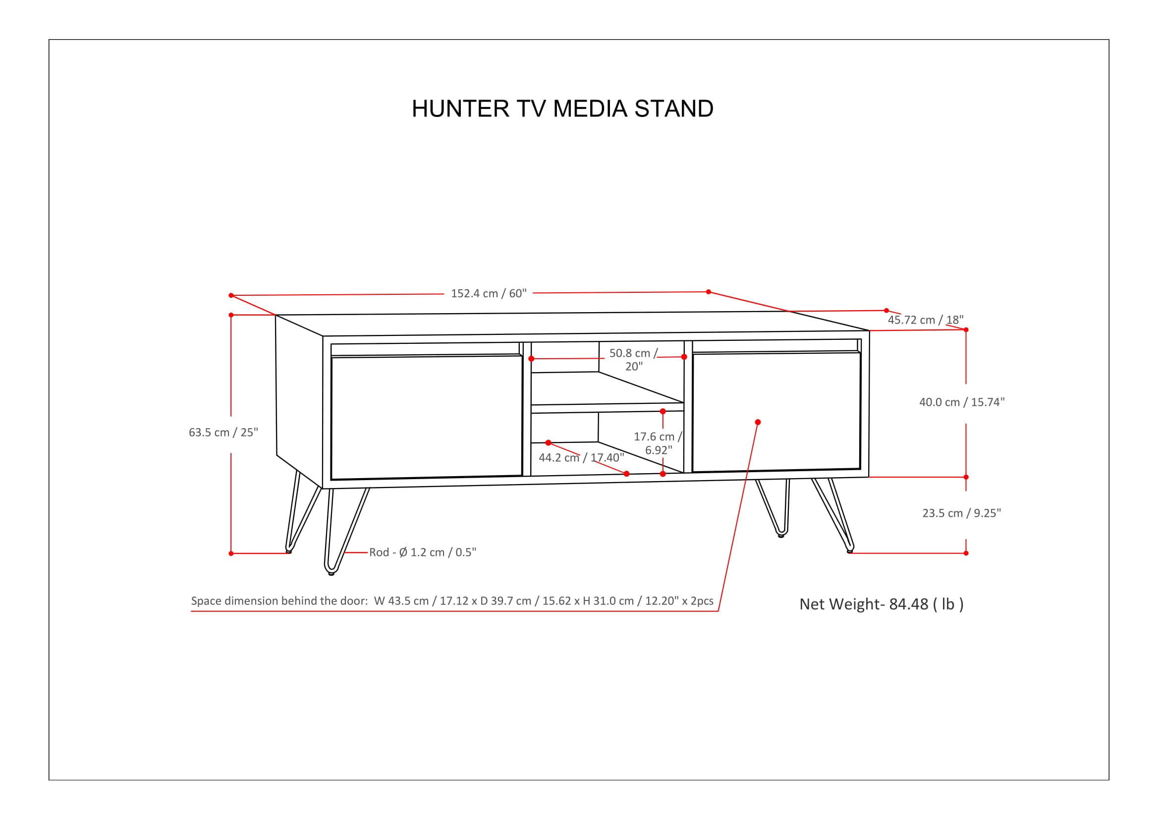 Hunter - TV Media Stand