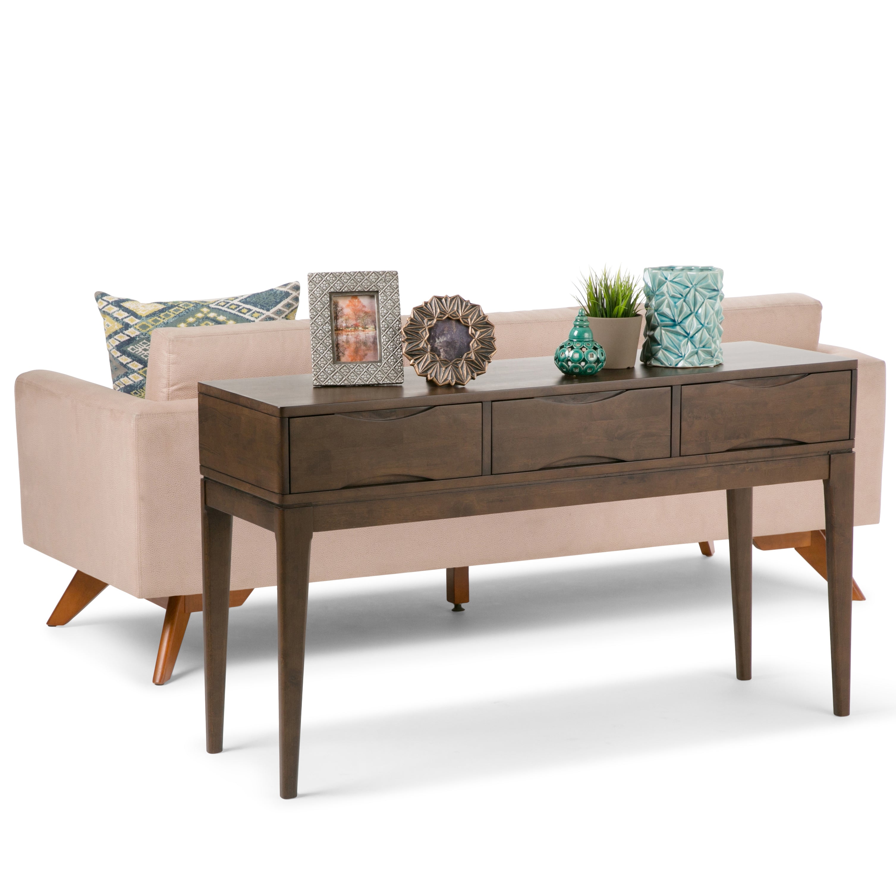 Harper 54 Inch Wide Solid Wood Console Sofa Table