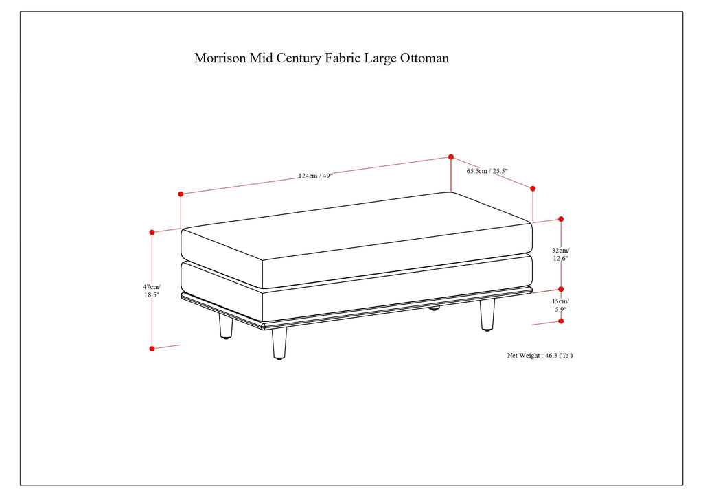 Morrison Large Rectangular Ottoman
