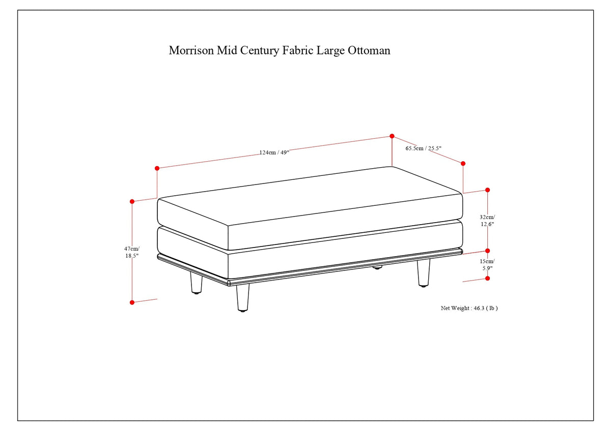 Morrison Large Rectangular Ottoman