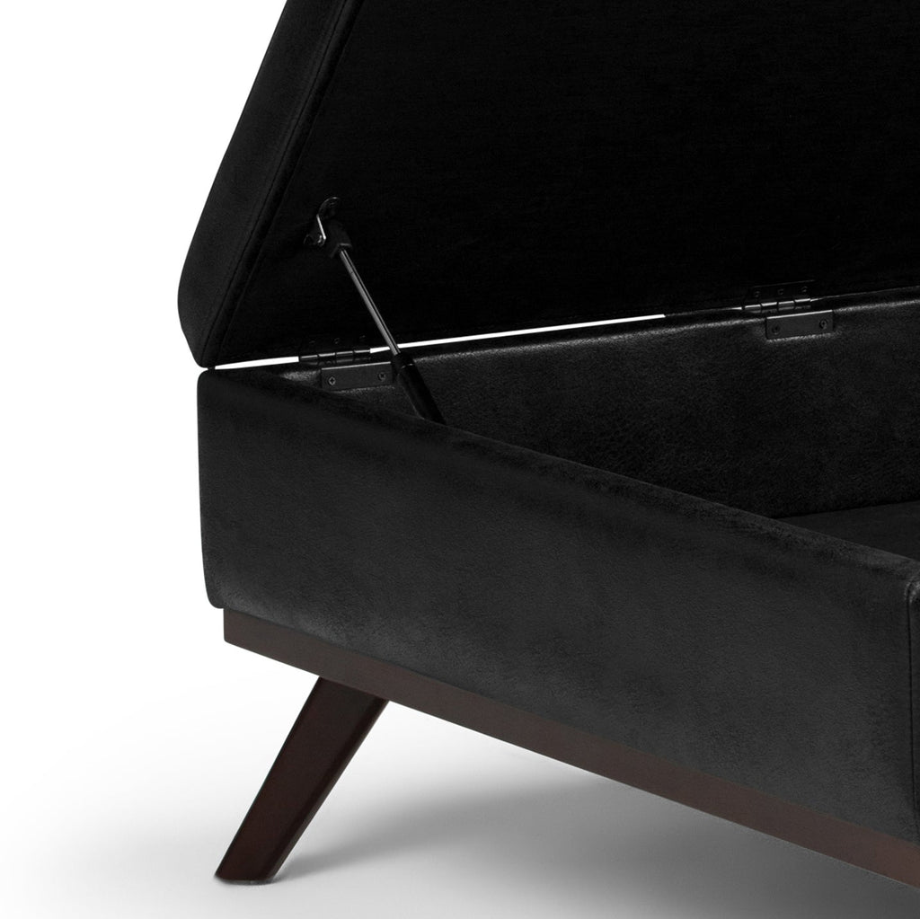 Owen 36 Inch Wide Square Coffee Table Storage Ottoman