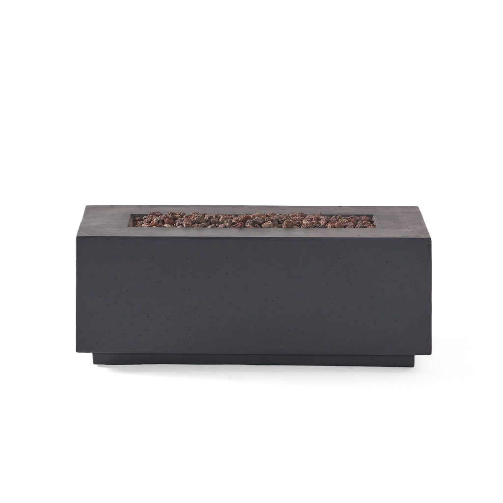40" Outdoor 40,000 BTU Rectangular MgO Concrete Propane Fire Pit