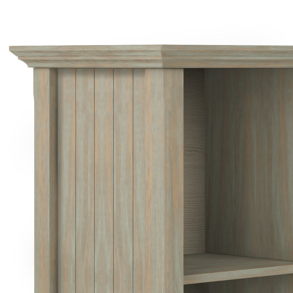 Acadian 57 Inch Wide Solid Wood 8 Cube Storage Sofa Table