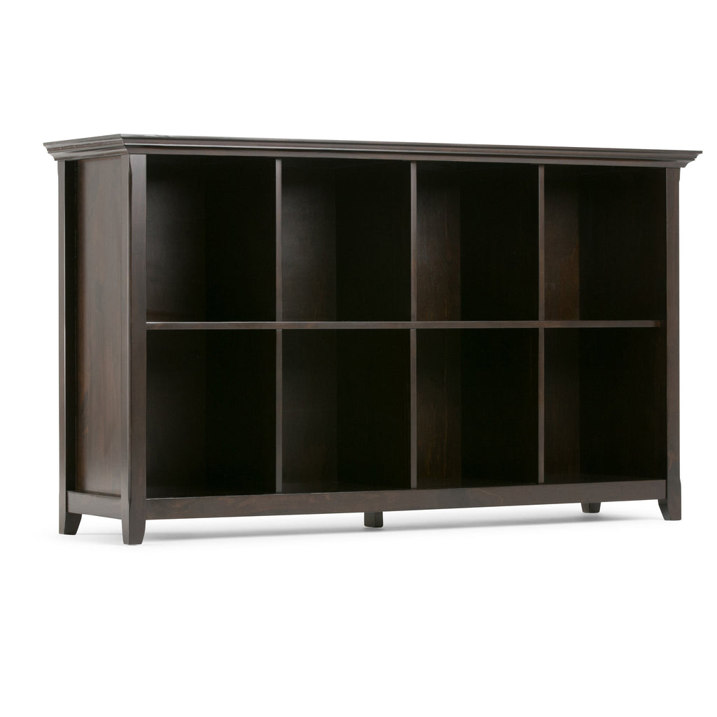 Amherst 57 Inch Wide Solid Wood 8 Cube Storage Sofa Table