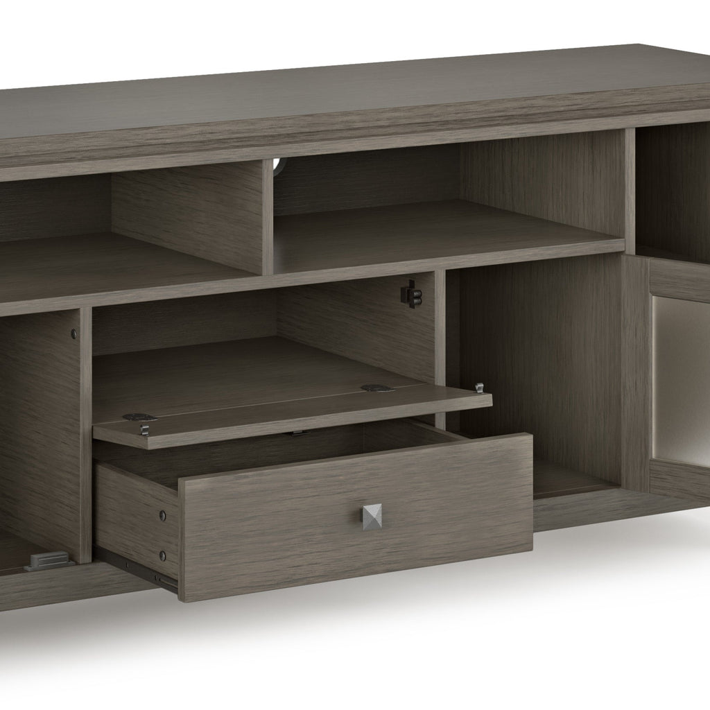 Cosmopolitan 72-Inch Wide Solid Wood TV Stand in Farmhouse