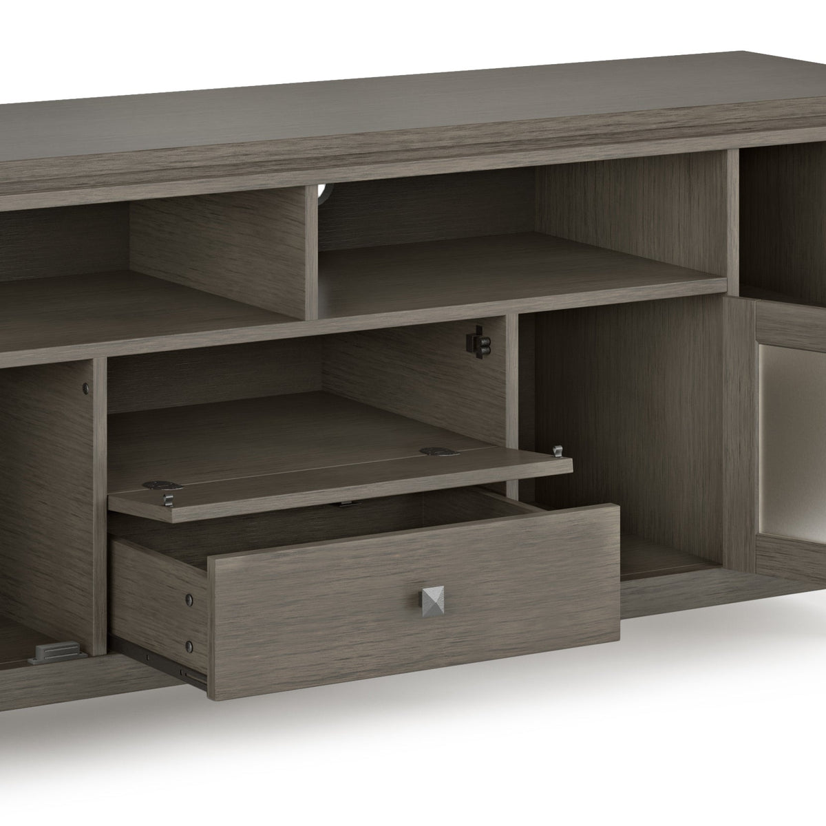 Cosmopolitan 72-Inch Wide Solid Wood TV Stand in Farmhouse